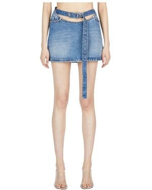 Y. Project Emblem Skirt - Blue