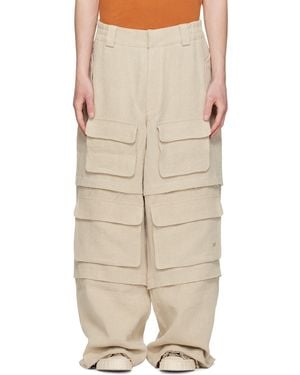 MISBHV Jordan Barrett Edition Raw Edge Cargo Pants - Natural
