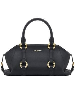 McQueen Farringdon Small Tote Bag - Black
