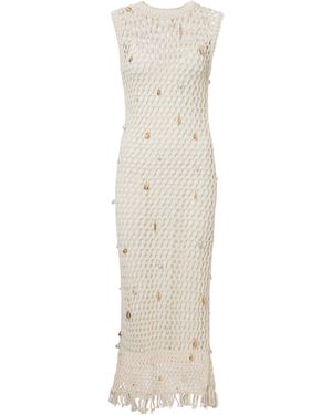Jonathan Simkhai Coralia Embellished Crochet Maxi Dress - White