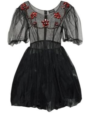 Simone Rocha Embellished Tulle Minidress - Black