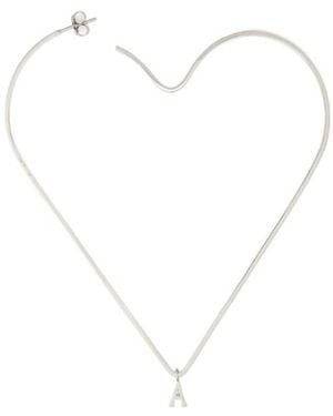 Ami Paris X Alan Crocetti Heart-Motif Single Earring - White