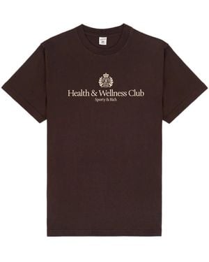 Sporty & Rich Graphic Print T-Shirt - Brown