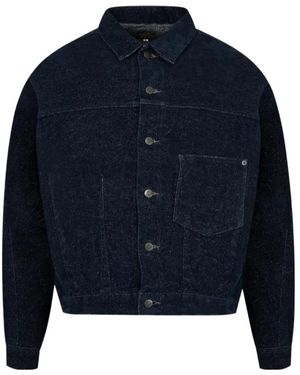 Needles Darts Bottom Collared Casual Jacket - Blue