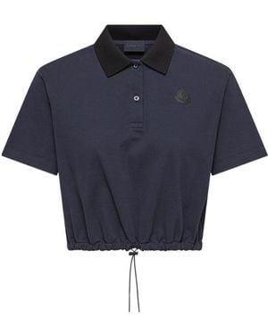 Moncler Short-Sleeved Polo Shirt - Blue