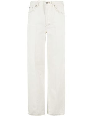 A.P.C. Clinteau High-Rise Wide-Leg Jeans - White