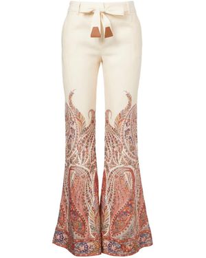 Zimmermann Casual Trousers With Belt Loops - Natural