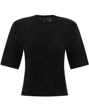 Stouls Luv Suede Fitted T-Shirt - Black