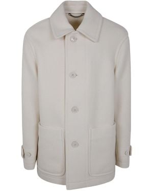 Dries Van Noten Long-Sleeved Lapel Coat - Grey