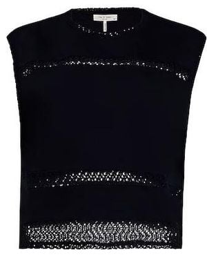 Rag & Bone Solidcolor Knit Sleeveless Tshirt - Black