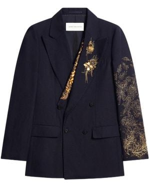 Dries Van Noten Embellished Blazer - Blue