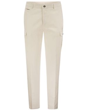 Peserico Multi-Pocket Casual Trousers - White