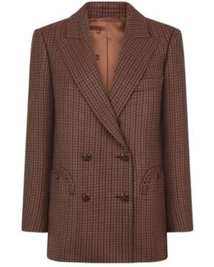 Blazé Milano Blazé Milano Moat Everyday Double-Breasted Blazer - Brown