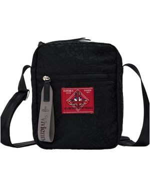 Vivienne Westwood Jacquardnylon Vertical Crossbody Bag - Black