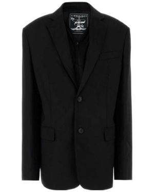 Y. Project Oversized Lapel Blazer - Black