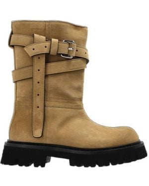 Moschino Buckled Ankle Boots - Green