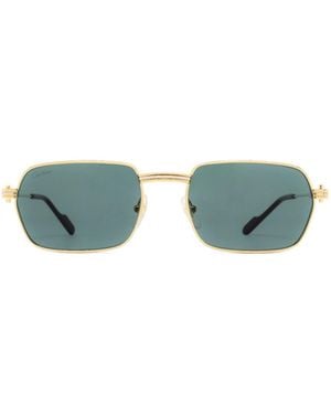 Cartier Rectangle Frame Sunglasses - Green