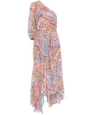 Veronica Beard One-Shoulder Printed Dress - Pink