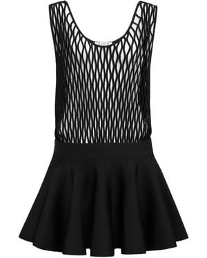 Alaïa Knit Skater Dress - Black