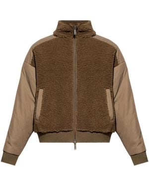DSquared² Icon Logo High-Neck Fleece Jacket - Brown