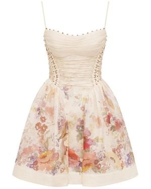 Zimmermann Alchemy Beaded Mini Dress - Pink