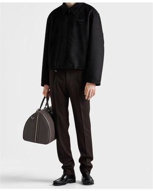 Prada Pleated Tailored Trousers - Black
