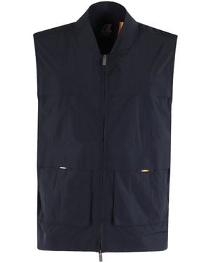 K-Way Sleeveless Zip-Up Vest - Blue