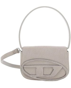 DIESEL 1Dr-Iconic Foldover Top Shoulder Bag - Grey