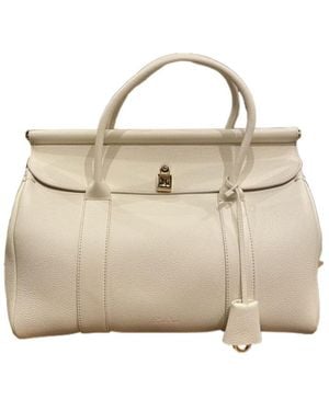 Loro Piana Logo Details Handbag - Natural