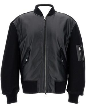 Givenchy Leather-Paneled Bomber Jacket - Black