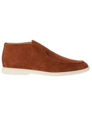 Loro Piana Open Walk Round-Headed Boots - Brown