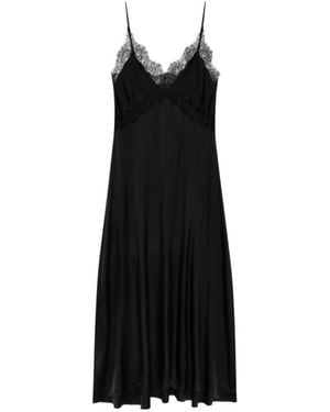 Anine Bing Spaghetti-Strap Dress - Black