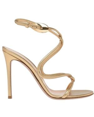 Gianvito Rossi 105Mm Mamba Sandals - Metallic