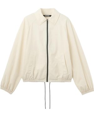 Jacquemus Zip-Up Windbreaker Jacket - Natural