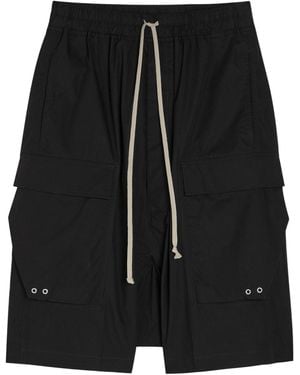 Rick Owens Simple Pure Cotton Shorts - Black