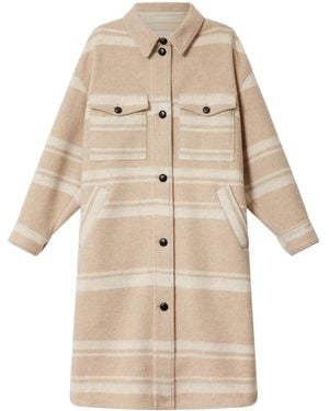 Isabel Marant Djila Striped Coat - Natural