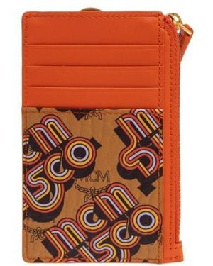 MCM Leather Card Holder - Orange