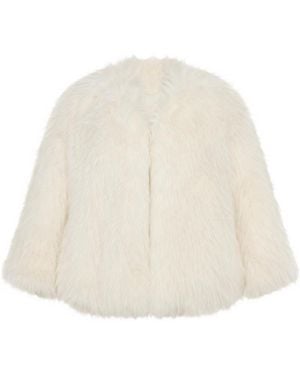 Yves Salomon Long-Sleeved Fur - Natural