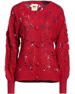 FARM Rio Solid Chunky Knit Sweater - Red