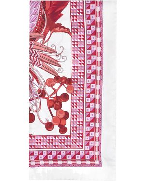 Ferragamo Animal Print Silk Scarf - Pink