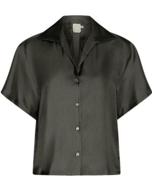 Marella Short-Sleeved Silk Shirt - Green