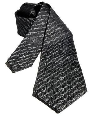 Gucci Interlocking G Belt Motif Tie - Black