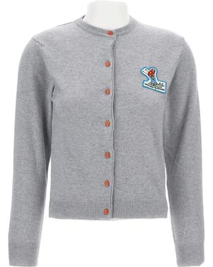ALESSANDRO ENRIQUEZ Crewneck Cardigan - Grey