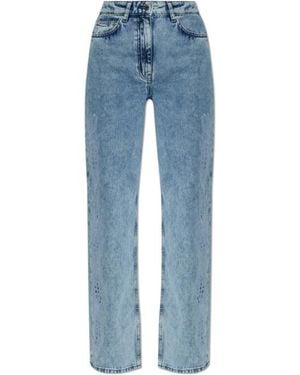 IRO Embroidered Cotton Jeans - Blue