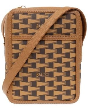 Bally Zip-Up Shoulder Bag - Brown
