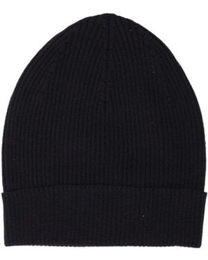 Rick Owens Ribbed-Knit Beanie Hat - Blue