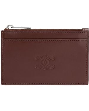 Celine Zipped Card Holder - Purple