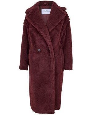 Max Mara Lambskin Coat - Red