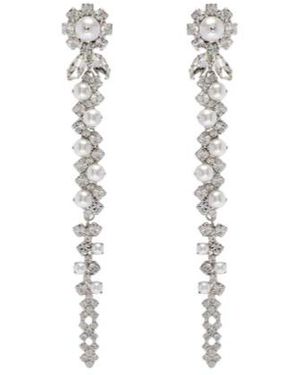 Simone Rocha Embellished Faux Pearl Drop Earrings - White