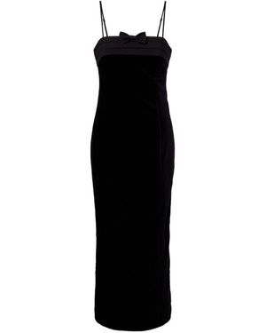 Posse Quincy Cotton Velvet Cocktail Dress - Black